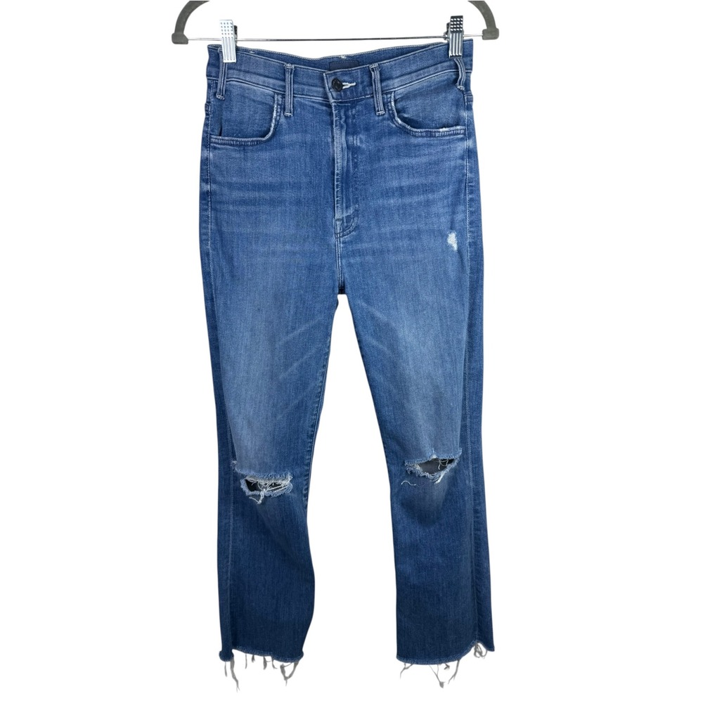 Mother The Hustler Ankle Fray Distressed Jean Size 27